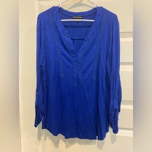 Cable & Gauge Royal Blue Blouse
